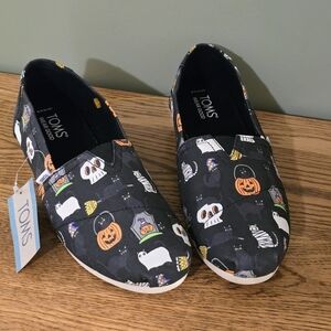 TOMS Kids Halloween Print Shoes - Black